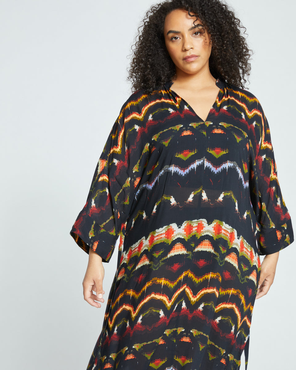 Playa Voile Kaftan - Midnight Ikat Zoom image 1