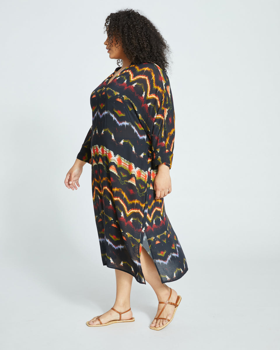 Playa Voile Kaftan - Midnight Ikat Zoom image 2