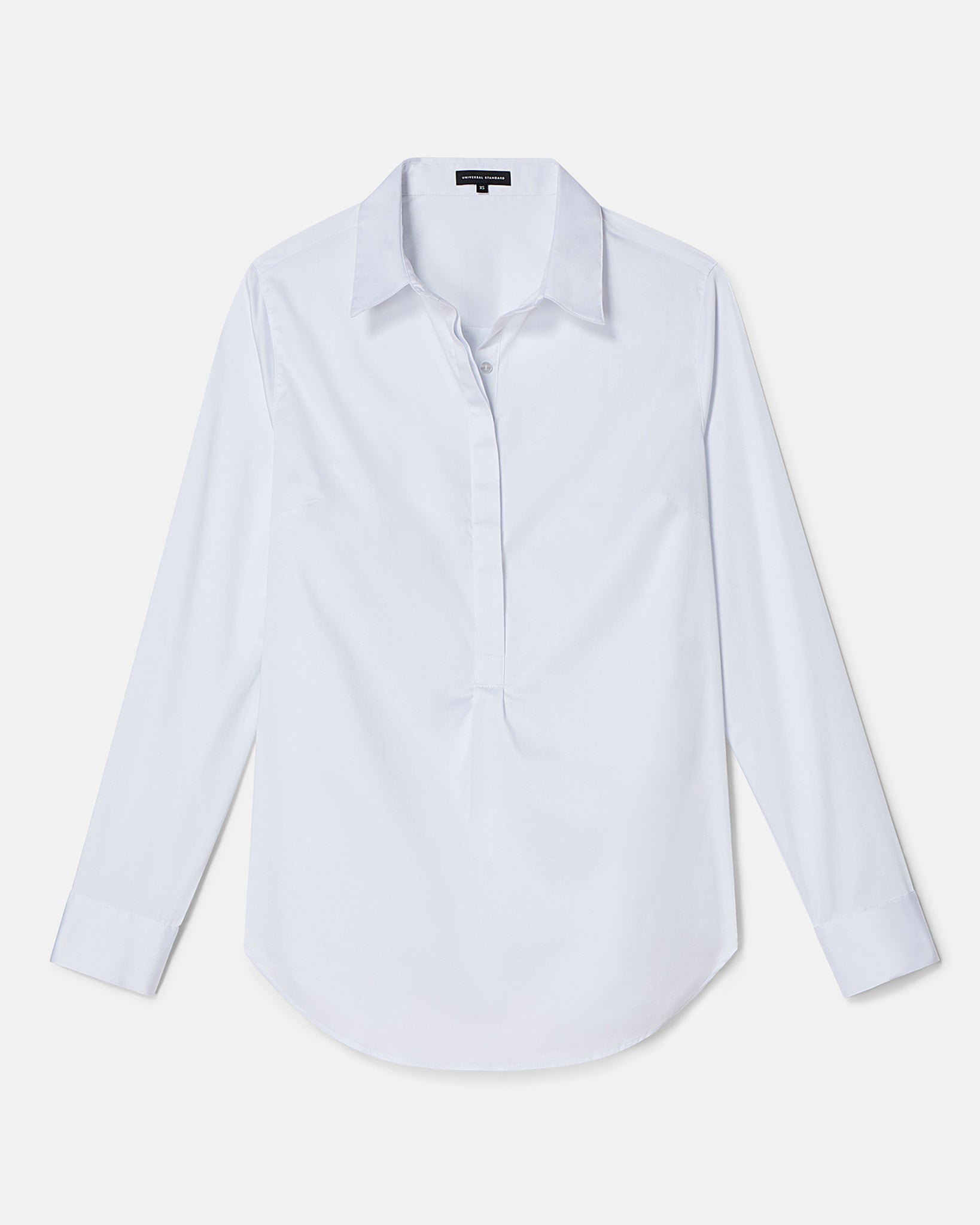 Elbe Popover Stretch Poplin Shirt Petite Fit - White Zoom image 0