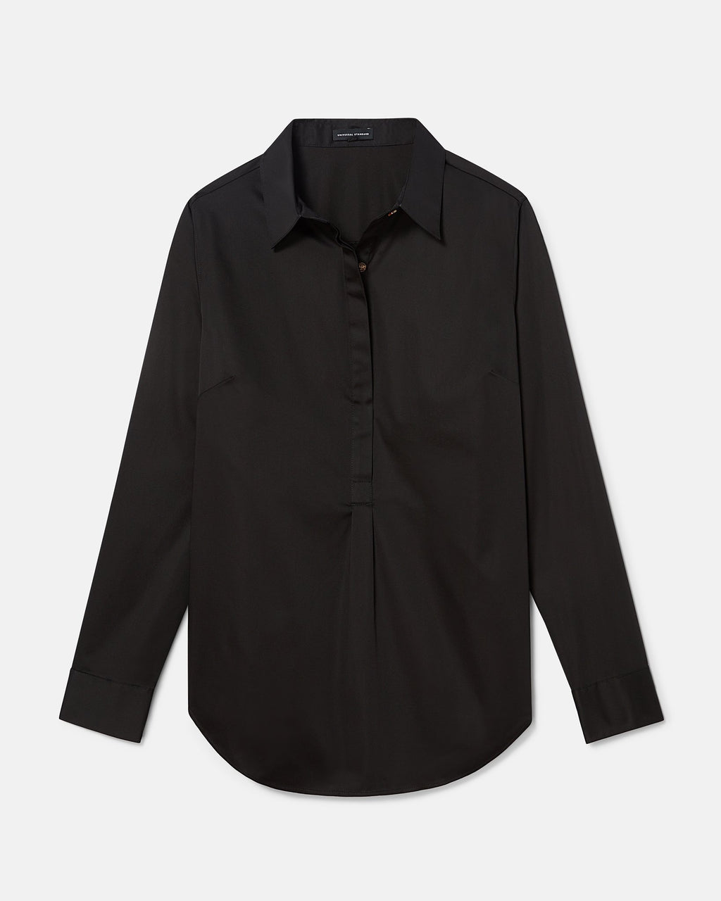 Elbe Popover Stretch Poplin Shirt Classic Fit - Black - image 1