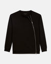 Classic Light Terry Meridian Zip Pullover - Black thumbnail 1