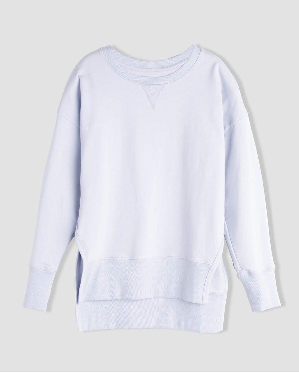 Classic Light Terry Open Side Sweatshirt - Light Blue - image 1