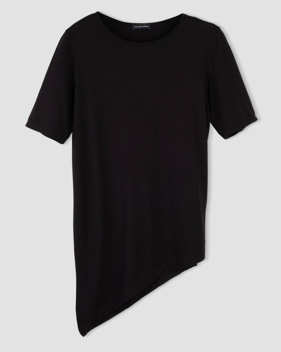 Liquid Jersey Genevette Top - Black Zoom image 1