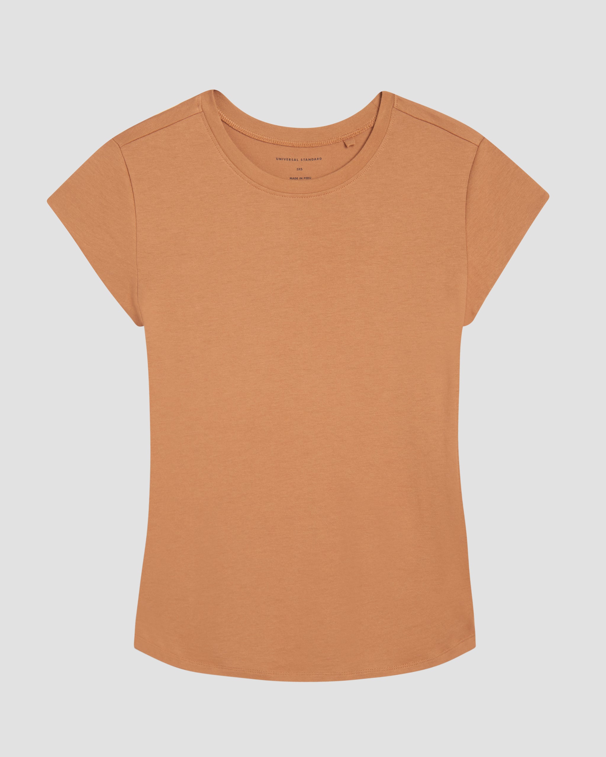 Ashley Cap Sleeve Tee - Caramel Zoom image 1