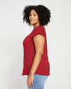 Ashley Cap Sleeve Tee - Rhubarb thumbnail 2