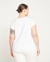 Ashley Cap Sleeve Tee - White thumbnail 8