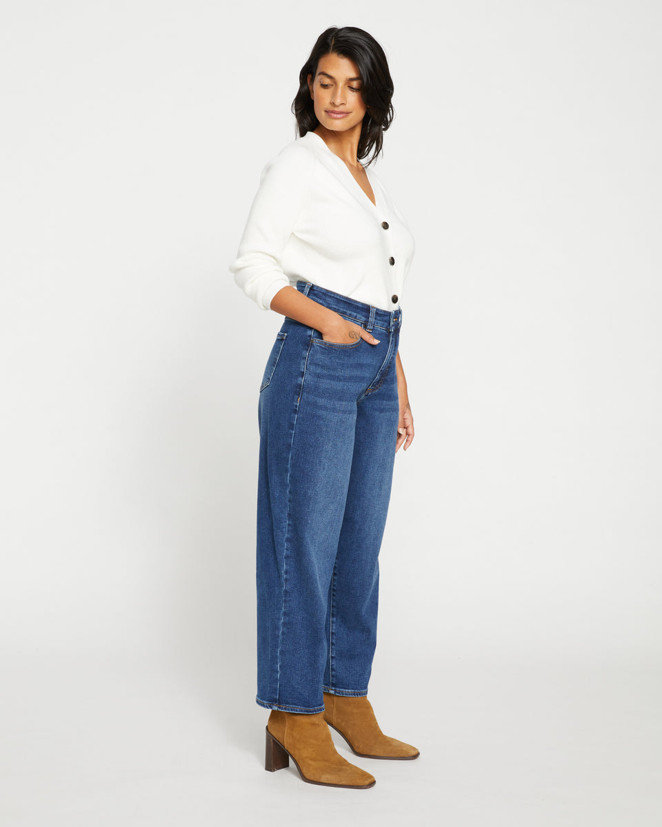 Lou High Rise Barrel Leg Jeans - Union City Blue Zoom image 3