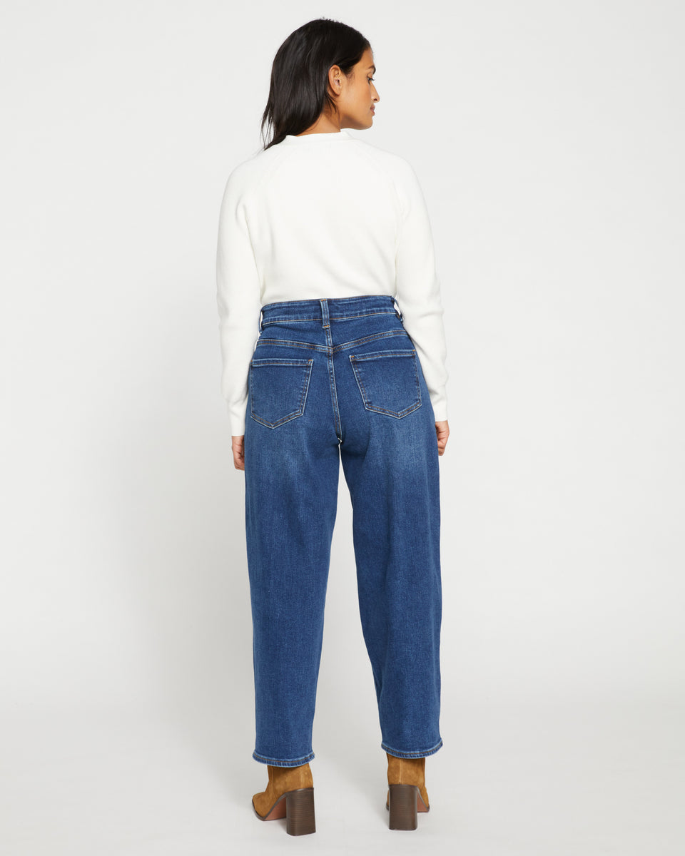 Lou High Rise Barrel Leg Jeans - Union City Blue Zoom image 4