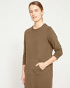 Classic Light Terry Sweatshirt Dress - Crocodile thumbnail 0