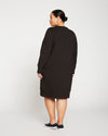 Classic Light Terry Sweatshirt Dress - Black thumbnail 4