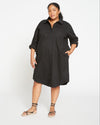 Carefree Stretch Twill Shirtdress - Black thumbnail 0