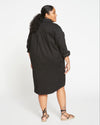 Carefree Stretch Twill Shirtdress - Black thumbnail 3