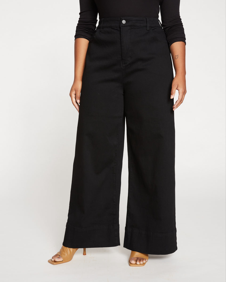 Carrie High Rise Wide Leg Jeans - Black Zoom image 1