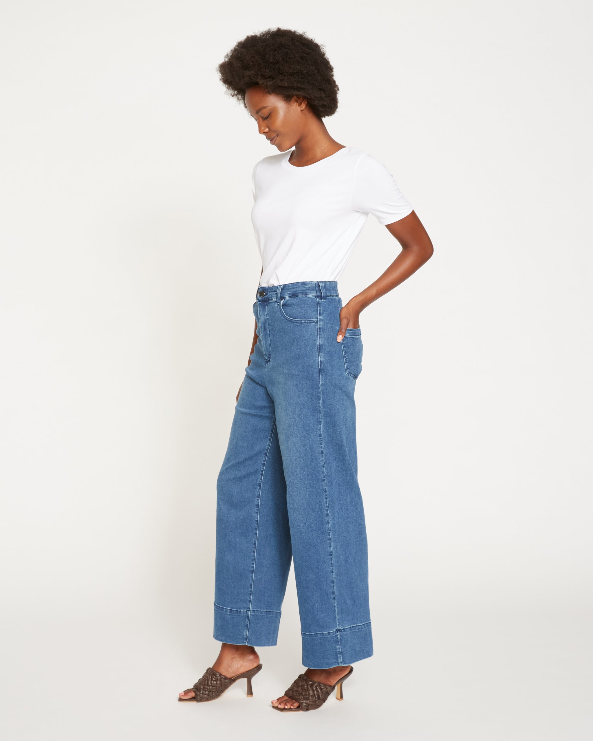 Carrie High Rise Wide Leg Jeans - True Blue | Universal Standard