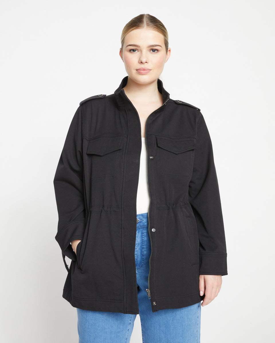 Vineyard Stretch Cotton Twill Jacket - Black Zoom image 0