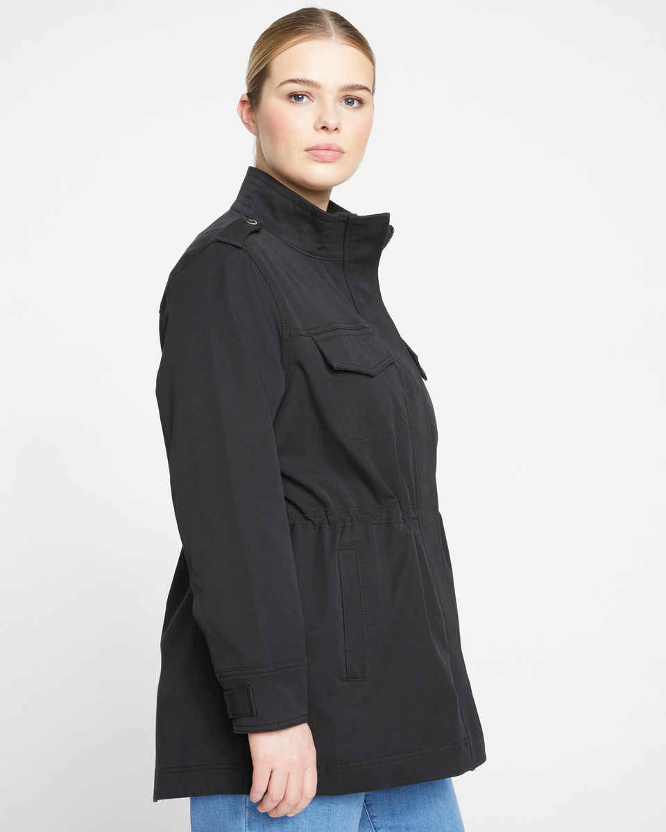 Vineyard Stretch Cotton Twill Jacket - Black Zoom image 2