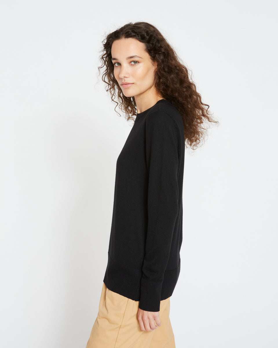 Chloe Crew Neck Sweater - Black Zoom image 3