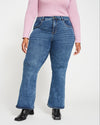 Farrah High Rise Flared Jeans - Vintage True Blue thumbnail 1