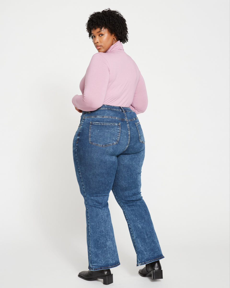 Farrah High Rise Flared Jeans - Vintage True Blue Zoom image 4