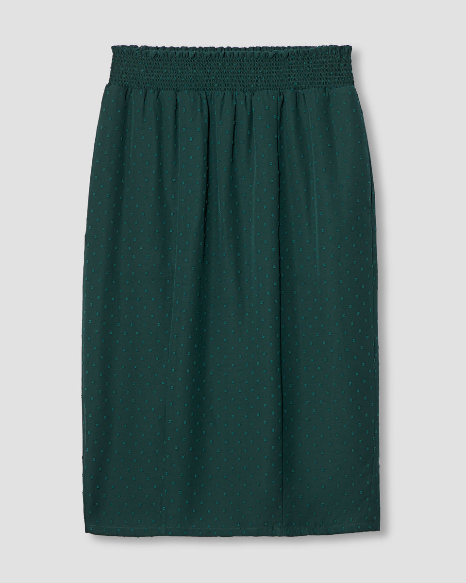 Blair Swiss Dot Chiffon Skirt - Forest Green Zoom image 1