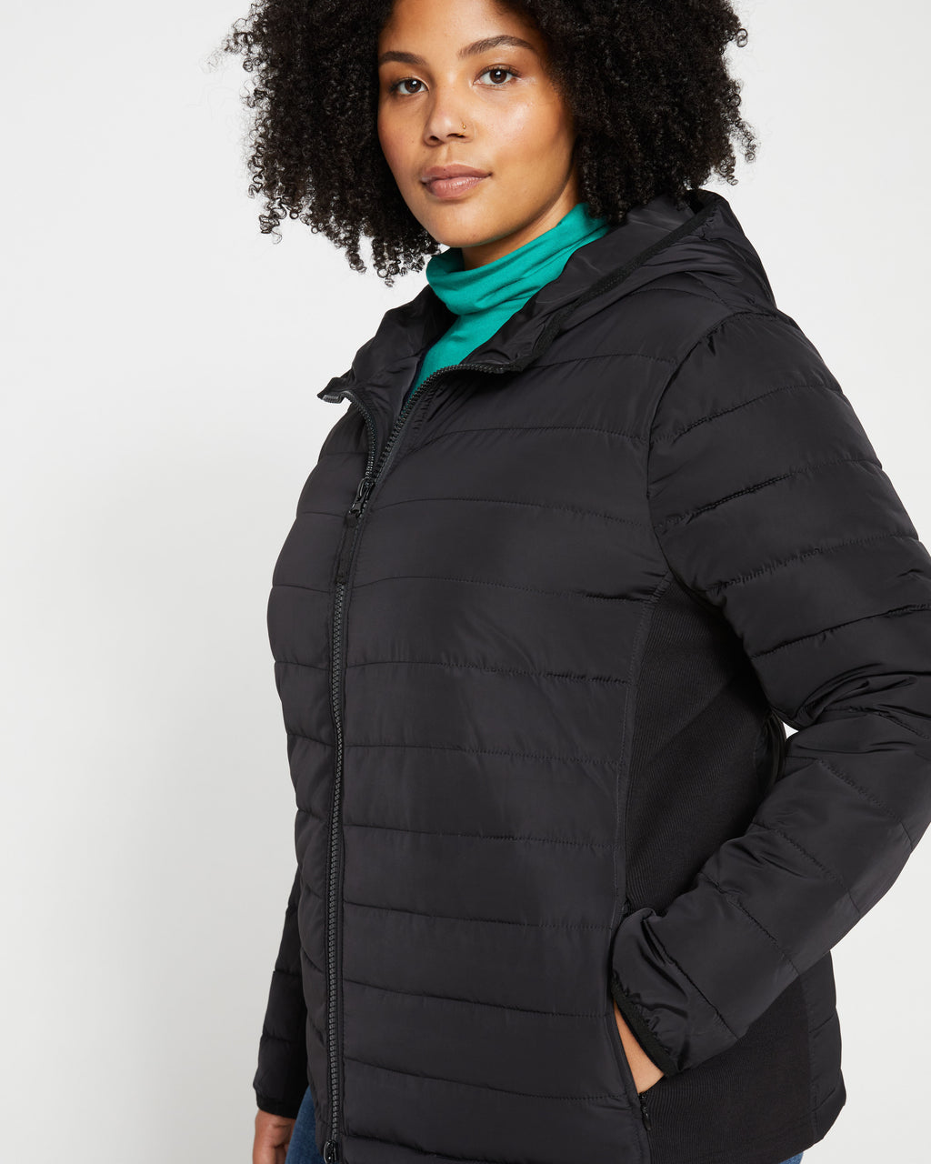 Comfort Panel Light Down Jacket - Black - image 1