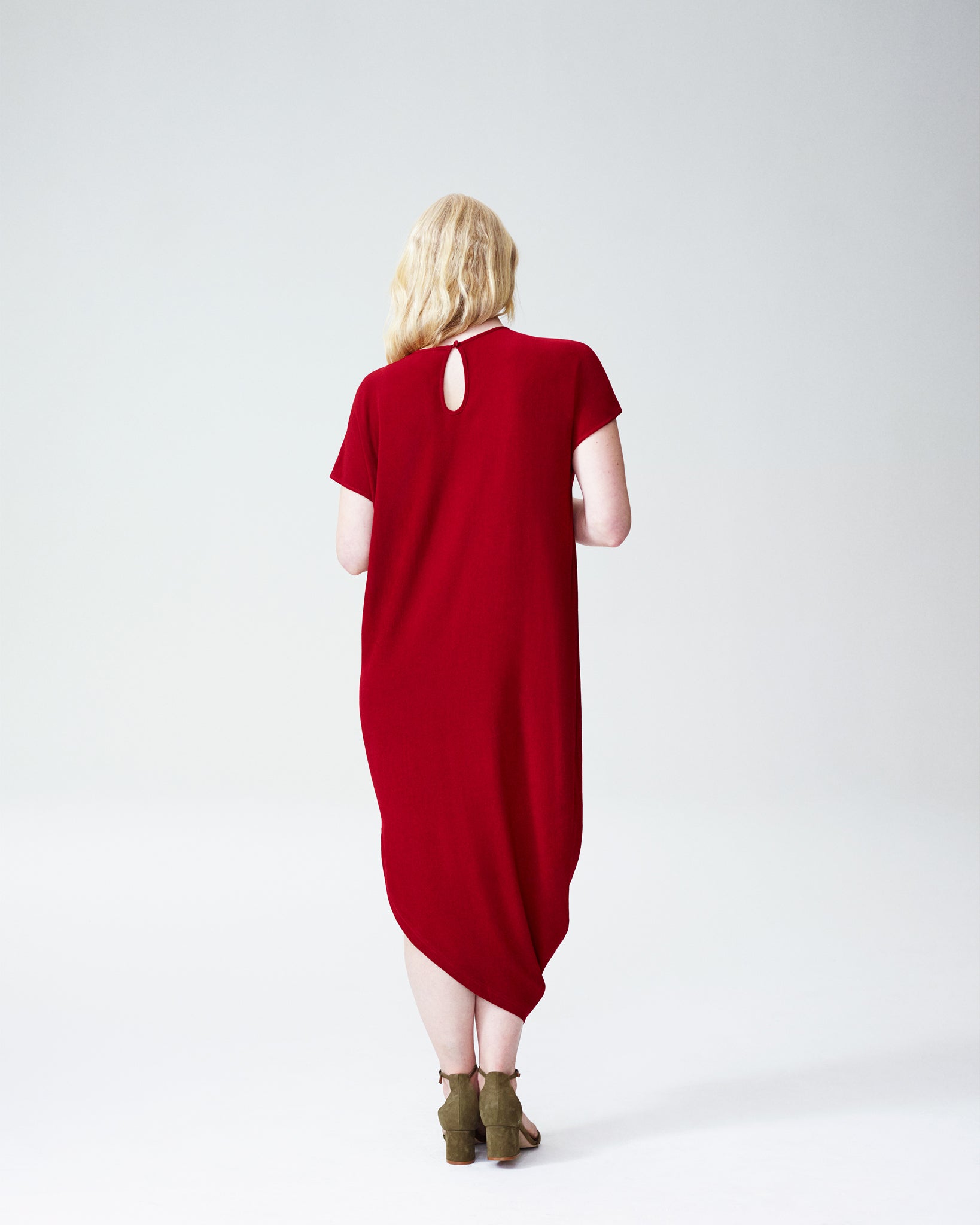Crepe Augusta Geneva Dress - Red Dahlia