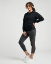 Gabby Cropped Mesh Legging - Black Sand thumbnail 4