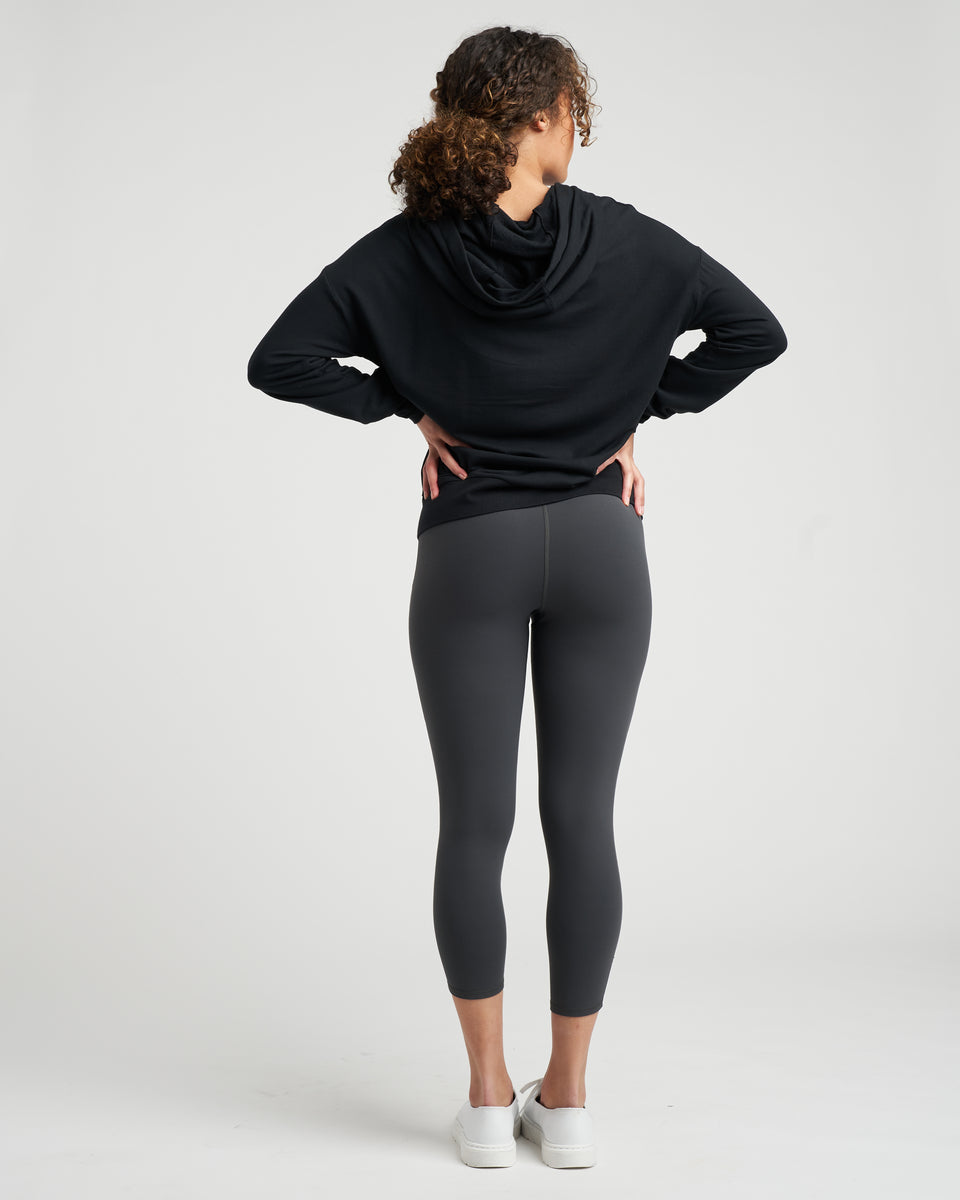 Gabby Cropped Mesh Legging - Black Sand Zoom image 5