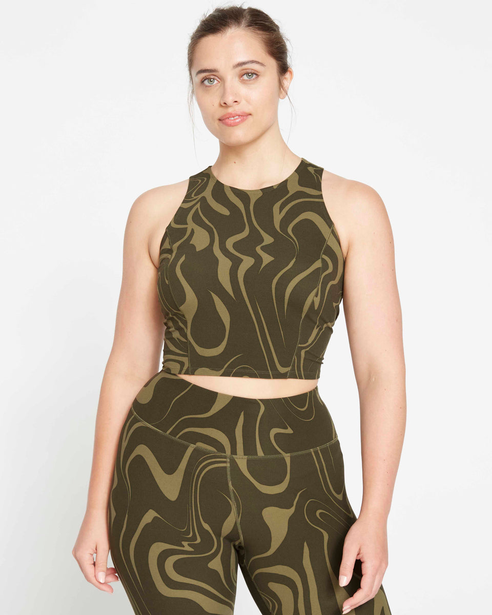 Next—to—Naked Cropped Tank - Matcha Latte Swirl Zoom image 3