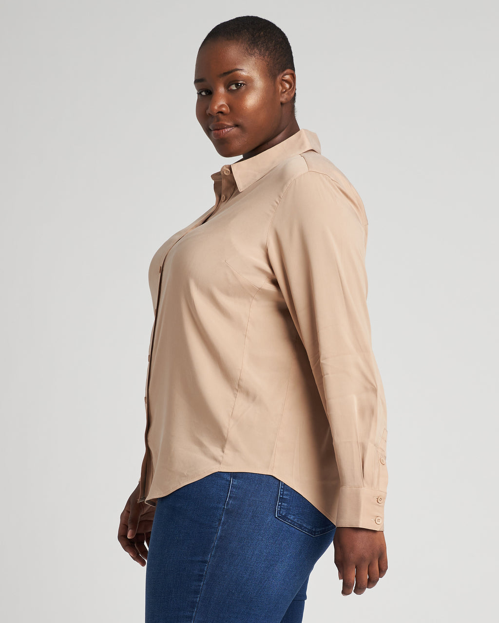 Kennedy Cupro Shirt - Camel - image 1