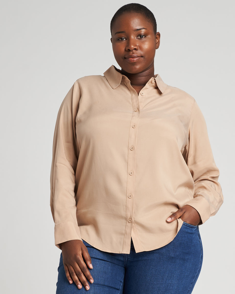 Kennedy Cupro Shirt - Camel Zoom image 0