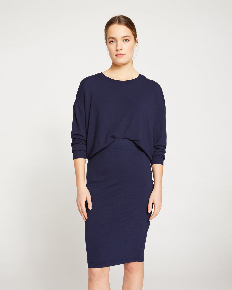 Danube Jersey Skirt - Navy Zoom image 2