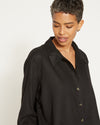 Dawn Linen Hi Low Tunic - Black thumbnail 0