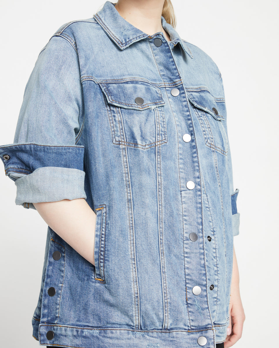 Denim Chore Jacket - Light Blue Zoom image 1