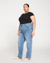 Donna High Rise Curve Straight Leg Jeans 32 Inch - Distressed Indigo thumbnail 7