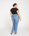 Donna High Rise Curve Straight Leg Jeans 32 Inch - Distressed Indigo thumbnail 8