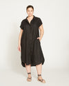 Dune Linen Shirtdress - Black thumbnail 0