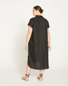 Dune Linen Shirtdress - Black thumbnail 5