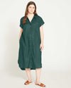 Dune Linen Shirtdress - Sea Moss thumbnail 3