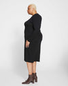 Foundation Long Sleeve Square Neck Dress - Black thumbnail 2