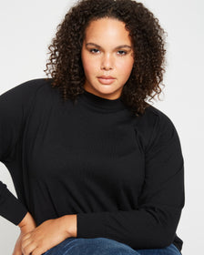 Eco Relaxed Core Sweater - Black