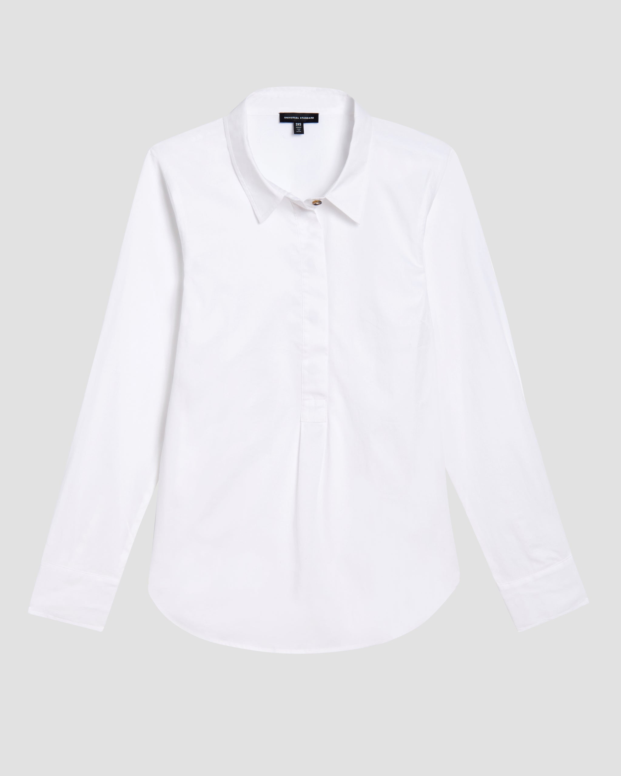 Elbe Popover Stretch Poplin Shirt Classic Fit - White | Universal Standard