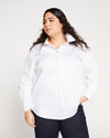 Elbe Popover Stretch Poplin Shirt Classic Fit - White thumbnail 5