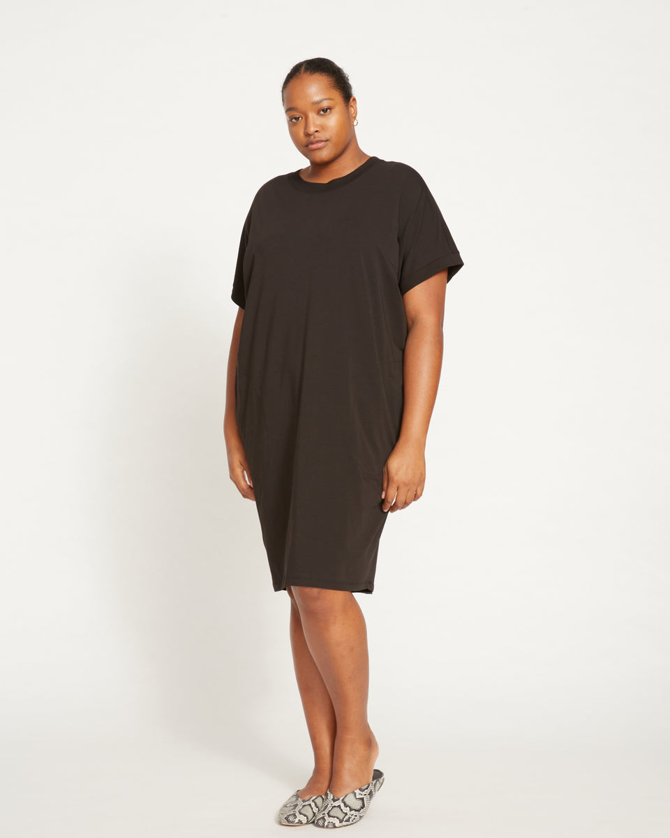 Elizabeth Easy Dress - Black Zoom image 5