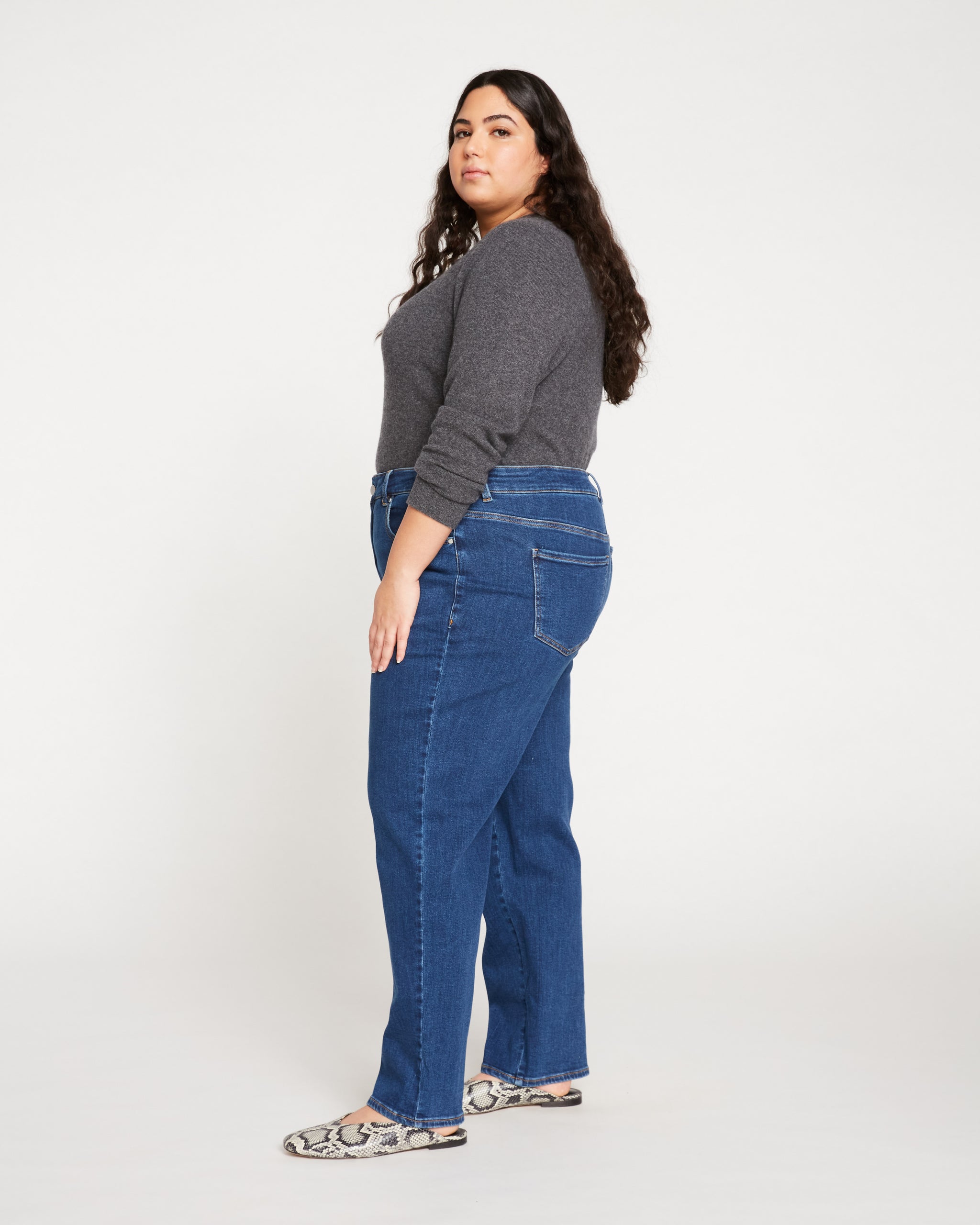 Etta High Rise Straight Leg Jeans 31 Inch - Aged Indigo | Universal ...