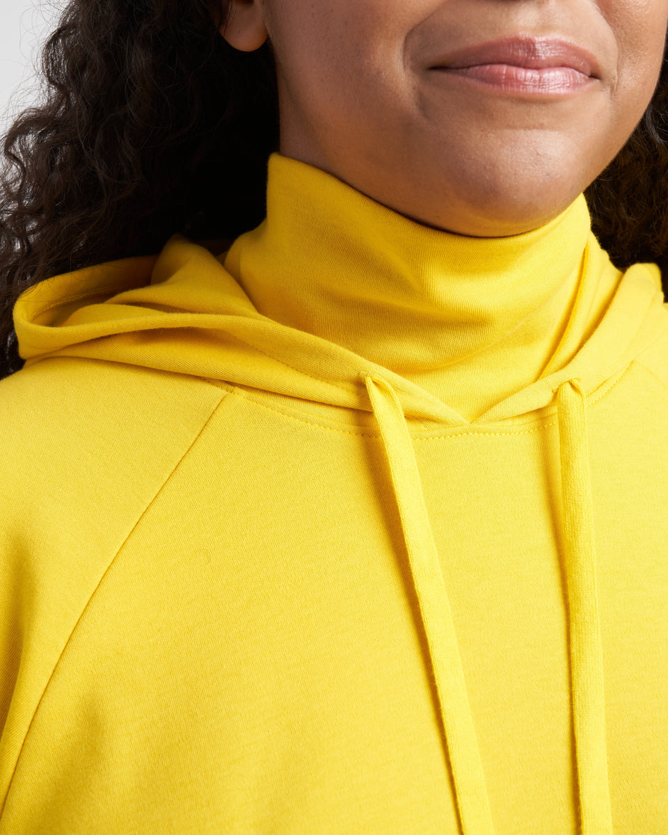 Fallon Funnel Neck Hoodie - Lemon Zoom image 2