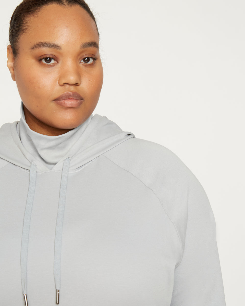 Fallon Funnel Neck Hoodie - Grey Sky Zoom image 1