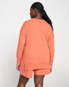 Classic Light Terry Open Side Sweatshirt - Aperol thumbnail 3