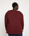 Classic Light Terry Open Side Sweatshirt - Black Cherry thumbnail 4