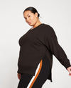 Classic Light Terry Open Side Sweatshirt - Black thumbnail 0